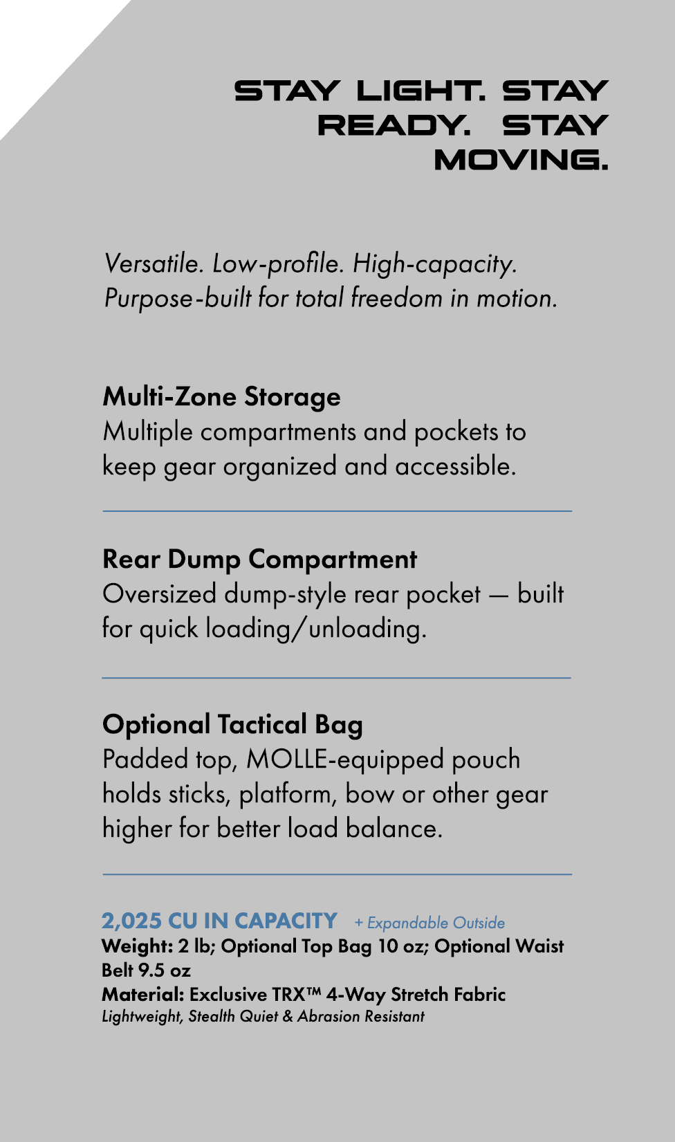 FLEX™ PACK - Hunt Arsenal - Hunting Backpack