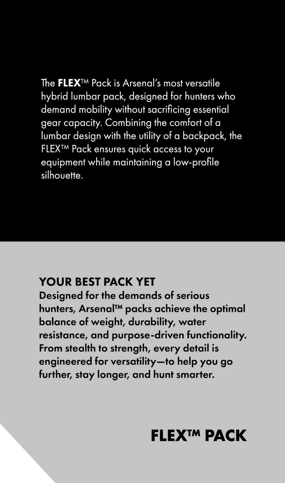 FLEX™ PACK - Hunt Arsenal - Hunting Backpack