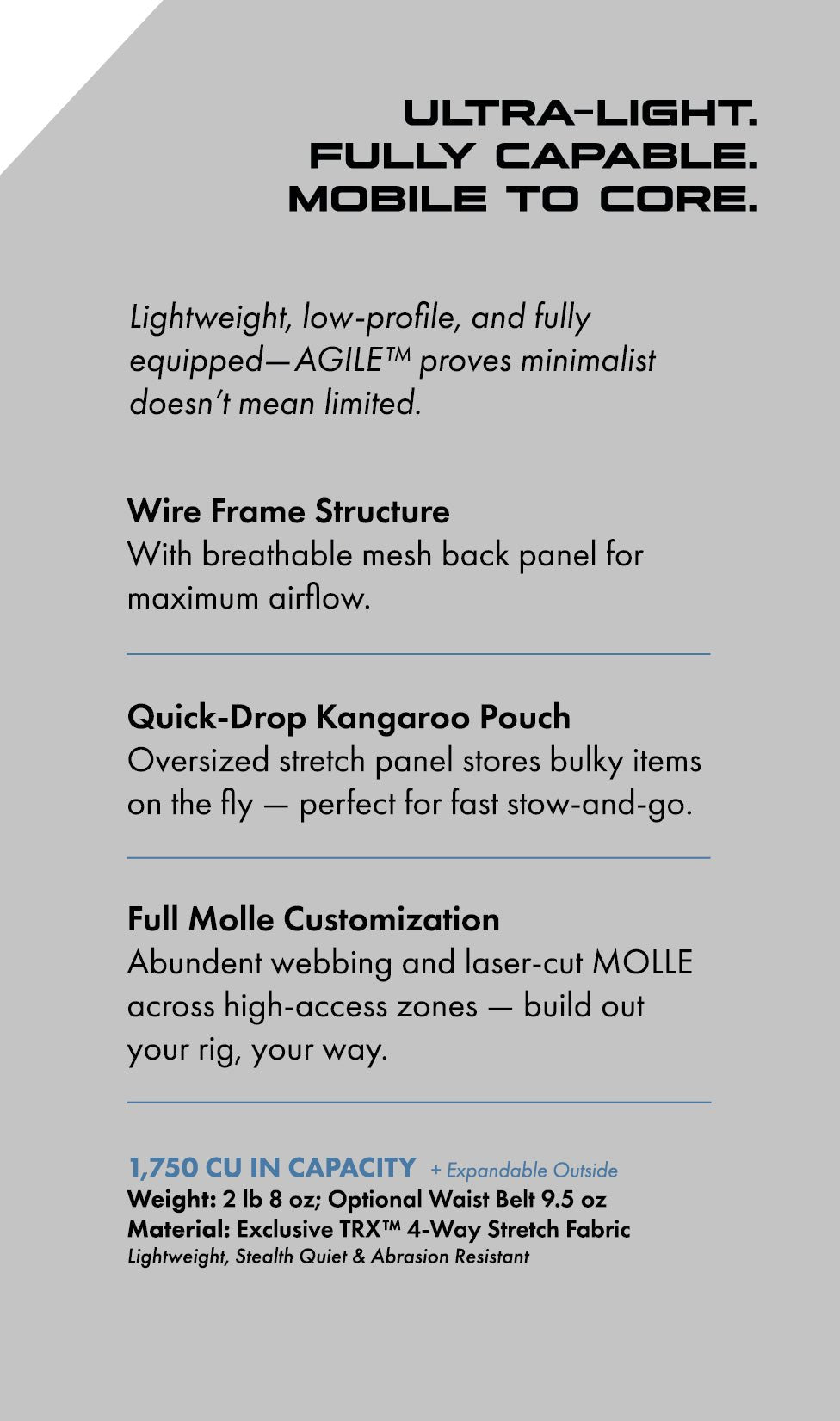 AGILE™ PACK - Hunt Arsenal - Hunting Backpack