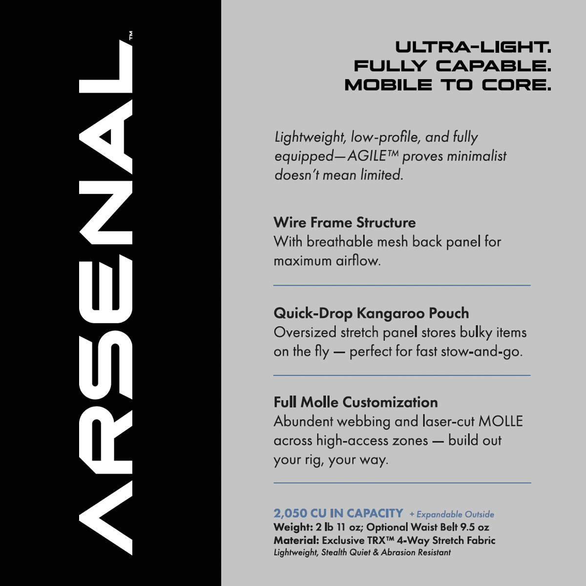 AGILE™ PACK [LG] - Hunt Arsenal - Hunting Backpack