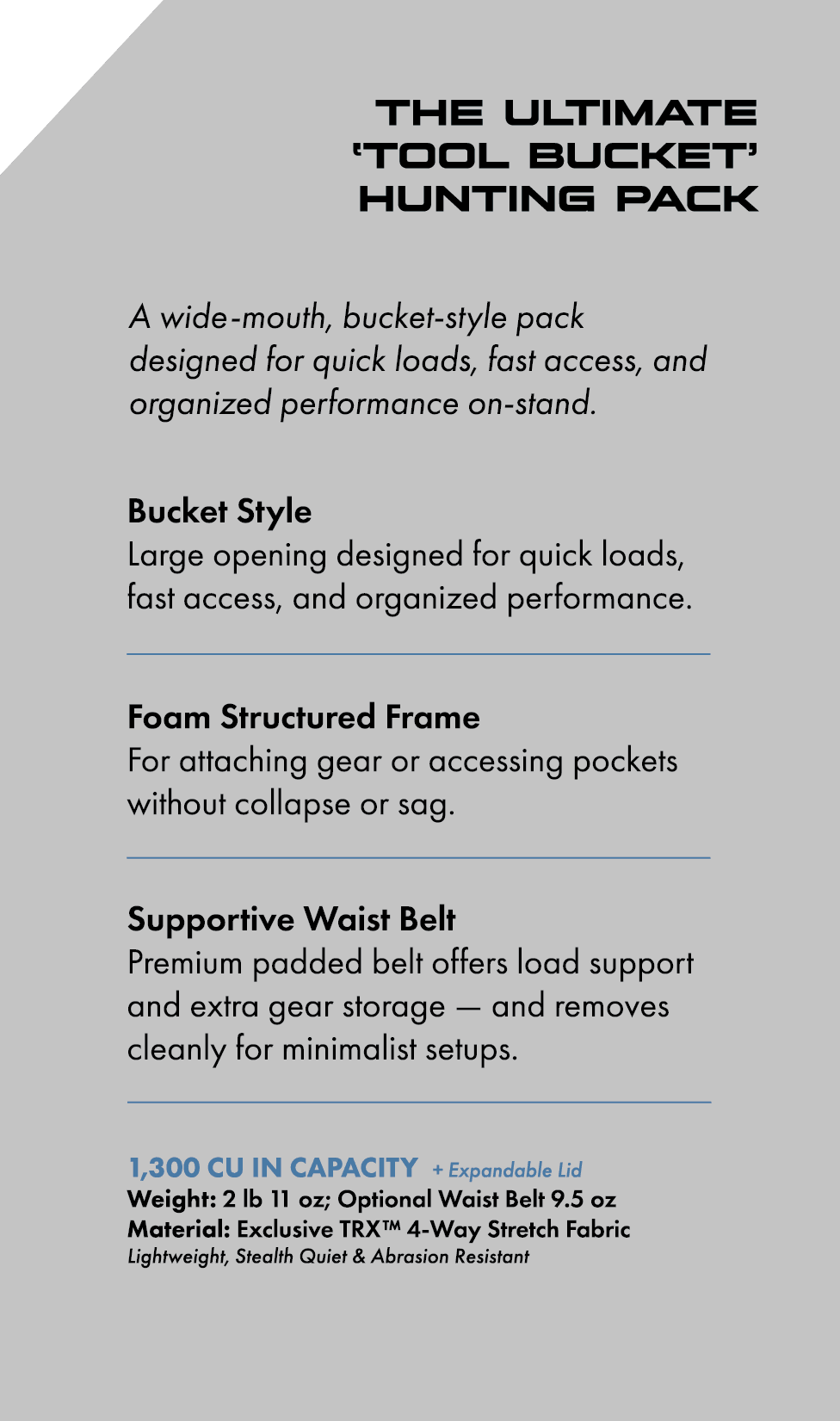 EXCURSION™ PACK - Hunt Arsenal - Hunting Backpack